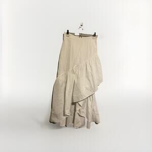 Mark D Sikes MDS | Women’s Ruffle High-Low Maxi Skirt Size 2 White